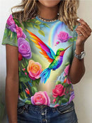 the PRETTY KITTY - Cartoon Animal Cat 3D Print Casual Short Sleeve O-Neck T-Shirts for Women