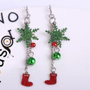 the MERRY & BRIGHT COLLECTION - Merry Christmas Fashion Snowflake Boots Long Tassel Dangle Earrings Shiny Zircon Snowman Xmas Tree Earring Jewelry
