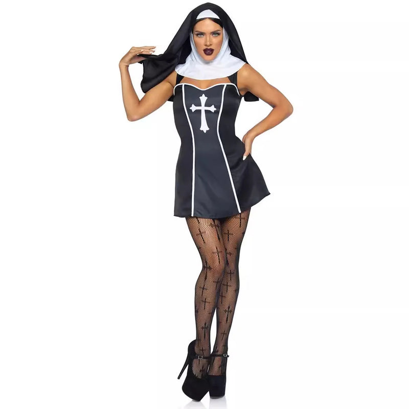 the NAUGHTY NUN - Adult Nun Costume Women Nun Sister Dress