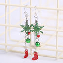 the MERRY & BRIGHT COLLECTION - Merry Christmas Fashion Snowflake Boots Long Tassel Dangle Earrings Shiny Zircon Snowman Xmas Tree Earring Jewelry