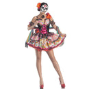 the SUGAR SKULL - Carnival Party Halloween Mexico Day of the Dead Sexy Sugar Skull Flower Fairy Ghost Bride Costume Cosplay Fancy Dress