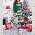 the CHRISTMAS PJS - New Home Pajamas Women's Christmas Printed Long-Sleeved Set