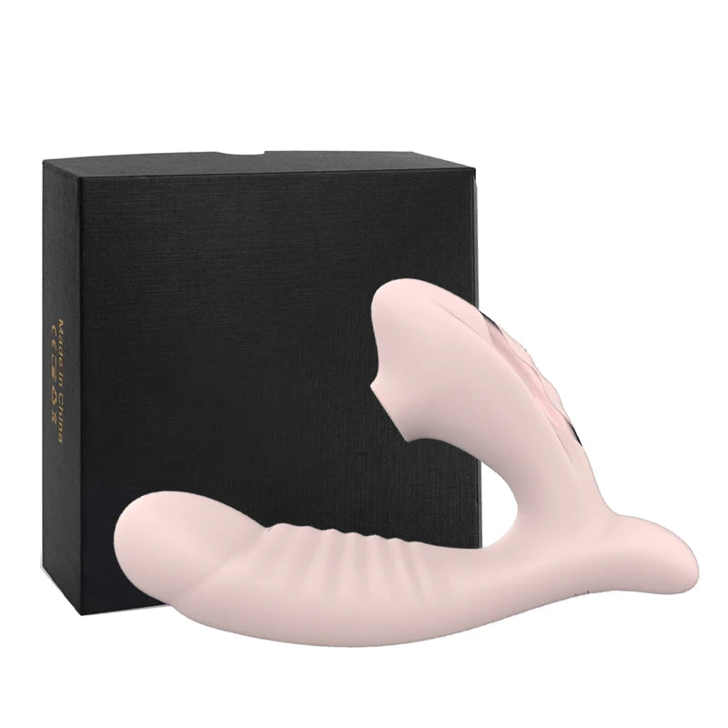 the ORAL PLEASURE - Sucking Vibration 2-in-1 Vibrator 10-Speed Oral Sex 10-Speed Vibration Clitoris Stimulation Vaginal Massage Female Sex Toy