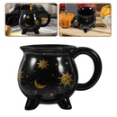 the CAULDRON CUP - Cauldron Coffee Mug 350ml Black Ceramic Witch Mugs, Adorable Sorceress’s Potion Themed Cups