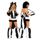 the PARTY ANIMAL - Deluxe Plush Monster Animal Costume for Adult Leopard Fox Cat Girl Cosplay Costume Halloween Costumes Fancy Party Dress