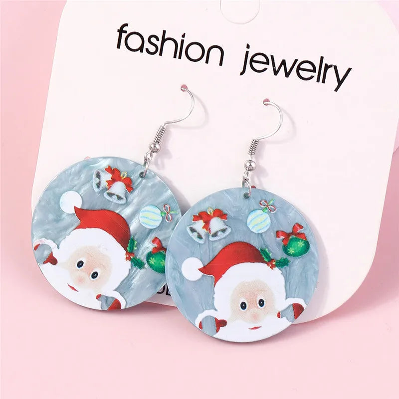 the HAPPY HOLIDAYS COLLECTION - Merry Christmas Earrings Fashion Christmas Tree Deer Santa Drop Earrings New Year Jewelry Gifts