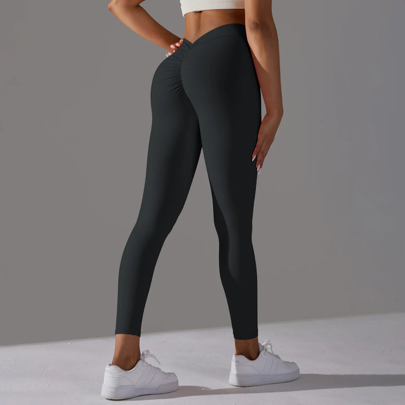 the SCRUNCH BUTT LEGGINGS - V Butt Sexy Yoga Pants Fitness Workout Gym Running Leggings High Waist Active Wear Tight Pants