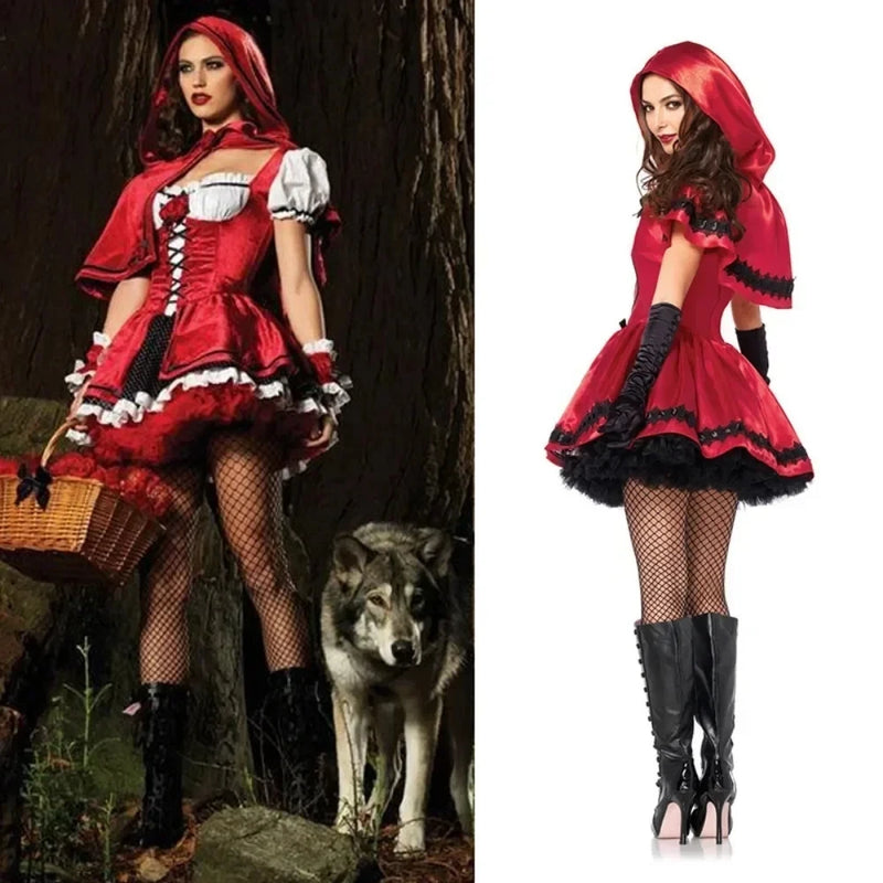 the BADDIE RED HOOD - Sexy Ladies Adult Little Red Riding Hood Halloween Costume