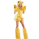 the PARTY ANIMAL - Deluxe Plush Monster Animal Costume for Adult Leopard Fox Cat Girl Cosplay Costume Halloween Costumes Fancy Party Dress
