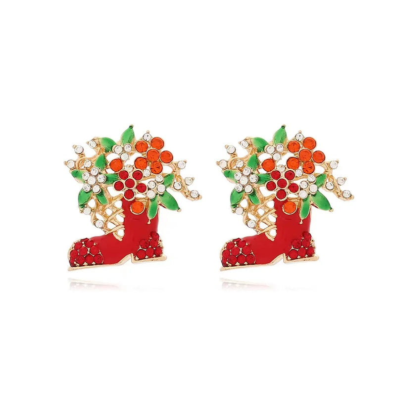 the MERRIMENT COLLECTION - Sweet Christmas Gingerbread Man Earrings New Year Gifts