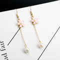 the GLAM GIRL COLLECTION - Earrings Time Key Moon Stick Crystal Pearl Dangle Earrings Kawaii Christmas Gift