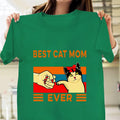 the BEST CAT MOM EVER - Printed Loose T-Shirt for Women