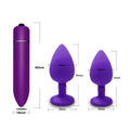 the DIAMOND - S/M/L Anal Plug Butt Vibrator Women/Men Soft Silicone Round Shaped Erotic Bullet Anal plug Bullet Gay Sex Toys for Adults