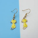 the DIVINE KITTY - Cats Back Shadow Pendant Earring for Women Jewelry Christmas Friend Gift