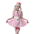 the NAUGHTY NURSE - Halloween Adult Nurse Costume Pink Role Play Sexy Doctor Nurse Cosplay