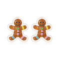 the MERRIMENT COLLECTION - Sweet Christmas Gingerbread Man Earrings New Year Gifts