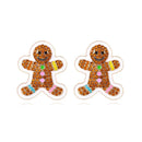 the MERRIMENT COLLECTION - Sweet Christmas Gingerbread Man Earrings New Year Gifts
