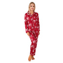 the CHRISTMAS MORNING PAJAMAS - Women 2 Piece Pajama Set Christmas Long Sleeve Button Up Shirt + Pants Set Loose Sleepwear Loungewear