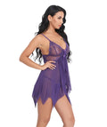 the SILENT WHISPER - Hot Sexy Lingerie Women Erotic Pajamas Lace Nightdress Babydolls Clothes Transparent Dress with Panties Nighties