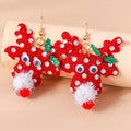 the HAPPY HOLIDAYS COLLECTION - Merry Christmas Earrings Fashion Christmas Tree Deer Santa Drop Earrings New Year Jewelry Gifts