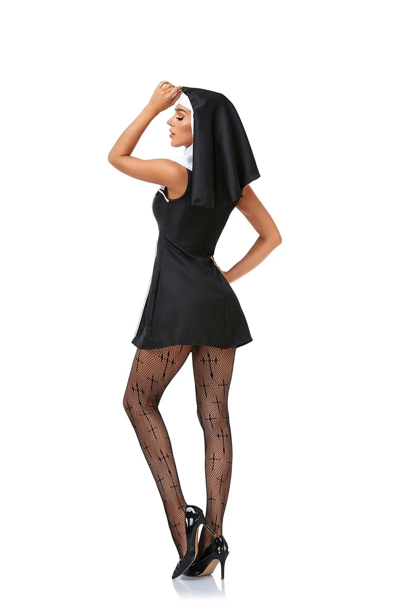 the NAUGHTY NUN - Adult Nun Costume Women Nun Sister Dress