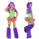 the PARTY ANIMAL - Deluxe Plush Monster Animal Costume for Adult Leopard Fox Cat Girl Cosplay Costume Halloween Costumes Fancy Party Dress