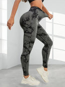 the GRANITE LEGGINGS - High Waisted Buttocks Lifted Belly Contracted Tie-Dyed Gym Yoga Leggings Sportswear