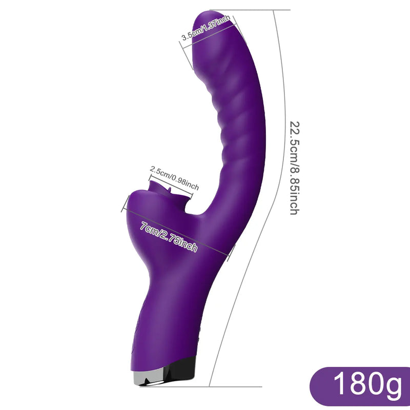 the LICKER - Tongue Licking Vibrator 2 In 1 Adult Women Sex Toys Dildos Vibrators Clitoris Stimulator With 20 Speeds Vibrators Sex Product