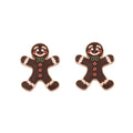 the MERRIMENT COLLECTION - Sweet Christmas Gingerbread Man Earrings New Year Gifts