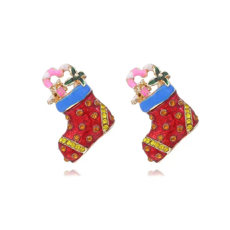 the MERRIMENT COLLECTION - Sweet Christmas Gingerbread Man Earrings New Year Gifts