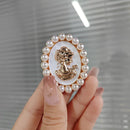 the RHINESTONE COLLECTION - Fashion Full of Rhinestone Deer Brooch Pin Gold Plated Silver Color Crystal Animal Christmas Jewelry Gifts