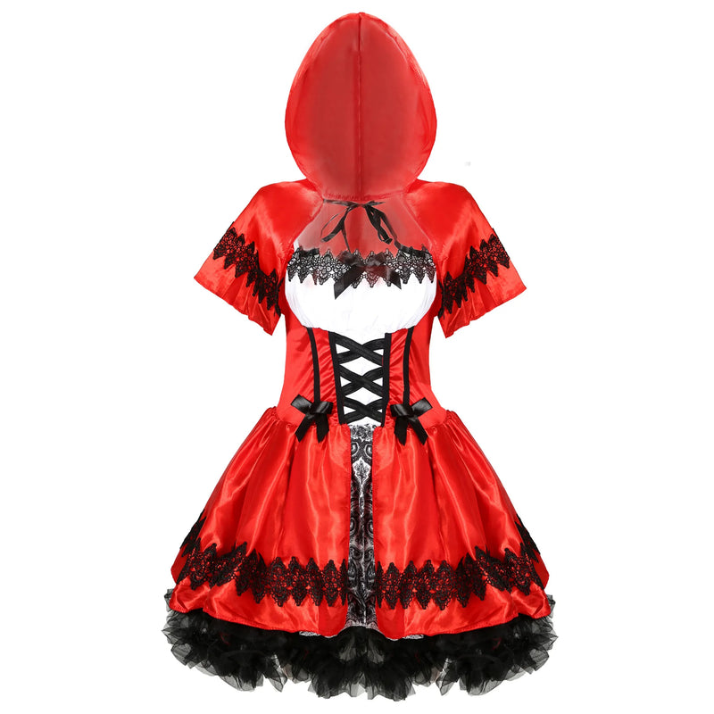 the BADDIE RED HOOD - Sexy Ladies Adult Little Red Riding Hood Halloween Costume