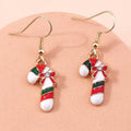 the JOLLY COLLECTION - Fashion Merry Christmas Wreath Circle Hoop Earrings New Year Party Festival Jewelry Gifts