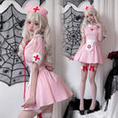 the NAUGHTY NURSE - Halloween Adult Nurse Costume Pink Role Play Sexy Doctor Nurse Cosplay