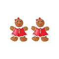 the MERRIMENT COLLECTION - Sweet Christmas Gingerbread Man Earrings New Year Gifts