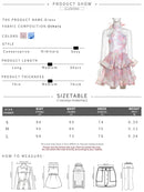 the DIXIE PIXIE - Halter Lace Up Sweet Women Mini Dress, Sexy Backless Ruffle Stacked A-Line Bodycon Female Fashion Princess Party Dress