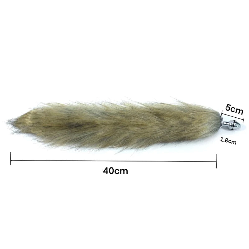 the FOXTAIL - Mini Fox Anal Plug Cute Tail Anal Toys for Beginner Stainless Steel Anal Plug BDSM Game Cosplay Sex Toys for Woman Couple Men