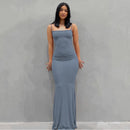 the MONA - Elegant Sexy Bodycon Slip Sleeveless Backless Maxi Dress