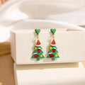 the MERRY & BRIGHT COLLECTION - Merry Christmas Fashion Snowflake Boots Long Tassel Dangle Earrings Shiny Zircon Snowman Xmas Tree Earring Jewelry