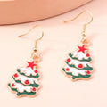 the JOLLY COLLECTION - Fashion Merry Christmas Wreath Circle Hoop Earrings New Year Party Festival Jewelry Gifts