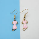 the DIVINE KITTY - Cats Back Shadow Pendant Earring for Women Jewelry Christmas Friend Gift