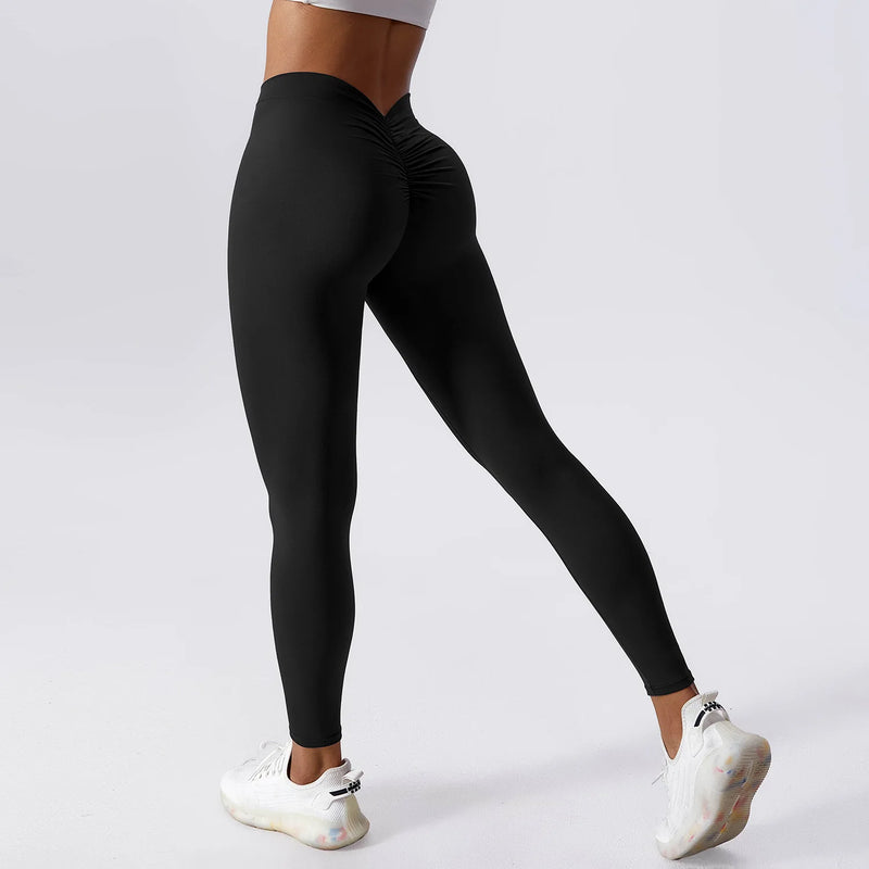 the SCRUNCH BUTT LEGGINGS - V Butt Sexy Yoga Pants Fitness Workout Gym Running Leggings High Waist Active Wear Tight Pants