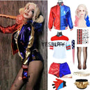 the BADASS HARLEY QUINN - Harley Cosplay Suicide Squad Costume Halloween Adult Jacket Pants Party Clothes