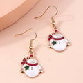 the JOLLY COLLECTION - Fashion Merry Christmas Wreath Circle Hoop Earrings New Year Party Festival Jewelry Gifts