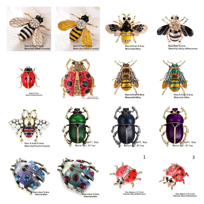 the LOVE BUGS - 26 Styles Animal Bee Ladybird Ants Bird Snails Brooches Insect Brooch Pin Jewelry Banquet Christmas Gifts Accessories Jewelry