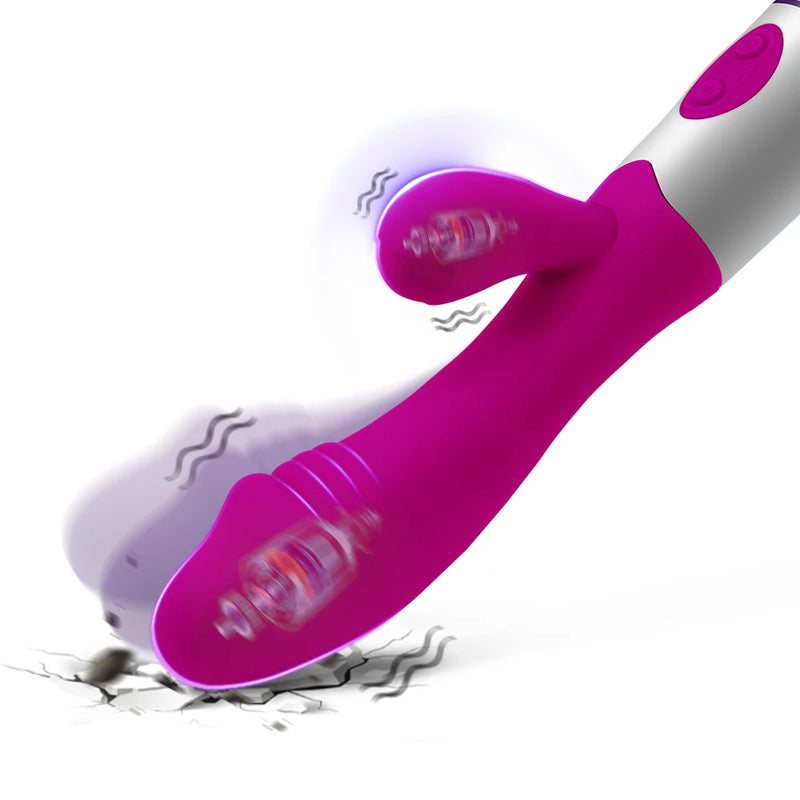 the G-SPOT - Strong G Spot Dildo Rabbit Vibrator Soft Silicone Pussy Massager Rechargeable Vagina Clitoris Stimulator Adult Sex Toy for Woman