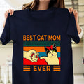 the BEST CAT MOM EVER - Printed Loose T-Shirt for Women