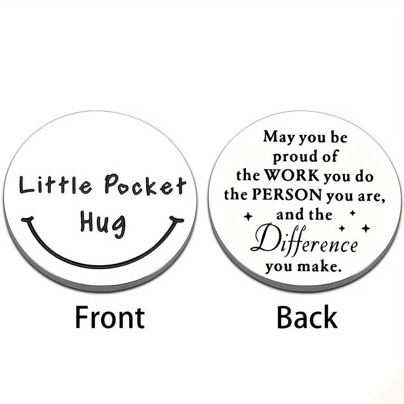 the LITTLE POCKET HUG TOKEN - 1PC Coworkers Inspirational Pocket Hug for Colleague, Leaving Farewell Gift for Friends, Christmas Gifts for Men Women