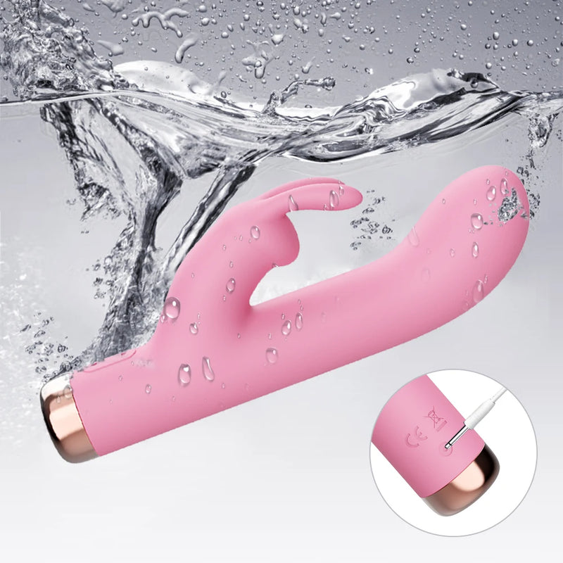 the RABBIT - Mini Rabbit Vibrator for Women Clit Clitoris Stimulator G Spot Dildo Silicone Sex Toys Masturbator Female  Adults Goods