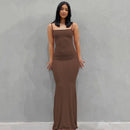 the MONA - Elegant Sexy Bodycon Slip Sleeveless Backless Maxi Dress